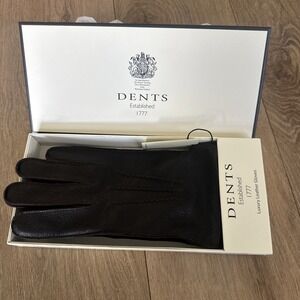 DENTS Lined Butter Soft Sheep Leather Luxury Driving Gloves X-Large NEW In‎ Box